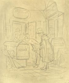 Zollvisitation I mid-late 19th century, (c1924). Creator: Carl Spitzweg