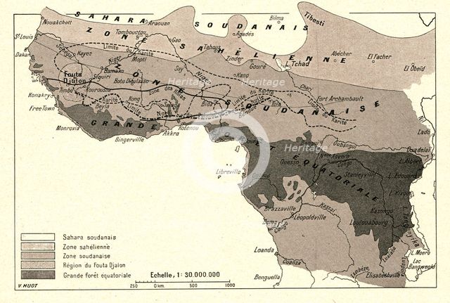 ''Zones de vegetation; L'Ouest Africain', 1914. Creator: Unknown.