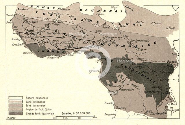 ''Zones de vegetation; L'Ouest Africain', 1914. Creator: Unknown.