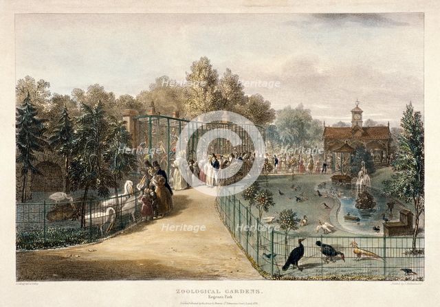 Zoological Gardens, Regent's Park, London, 1835. Artist: George Scharf