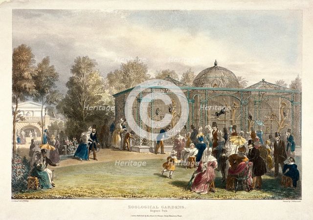 Zoological Gardens, Regent's Park, London, 1835. Artist: George Scharf