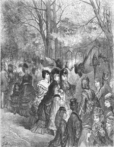 Zoological Gardens - The Parrot Walk 1872. Creator: Gustave Doré