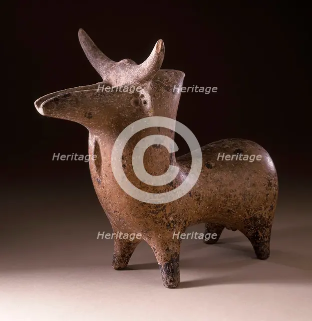 Zoomorphic Vessel (Bull) (image 1 of 3), between c.1350 and c.1000 B.C.. Creator: Unknown.