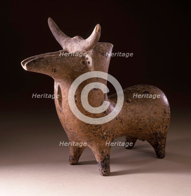 Zoomorphic Vessel (Bull) (image 1 of 3), between c.1350 and c.1000 B.C.. Creator: Unknown.