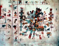 Zoomorphic form from the Codex Borgianus, Mixtec, Pre-Columbian Mexico, c1400