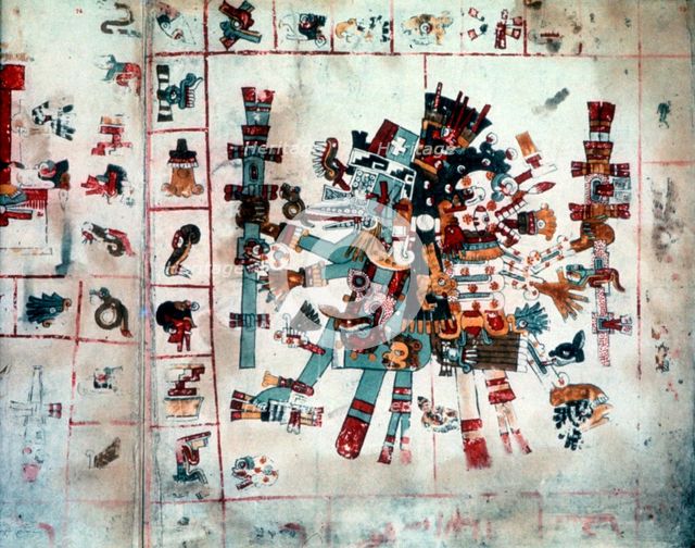 Zoomorphic form from the Codex Borgianus, Mixtec, Pre-Columbian Mexico, c1400. Artist: Unknown