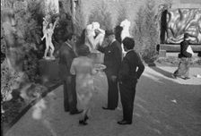 Zorach sculpture show, ca. 1922. Creator: Arnold Genthe