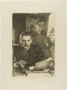 Zorn and His Wife, 1890. Creator: Anders Leonard Zorn