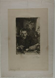 Zorn and His Wife, 1890. Creator: Anders Leonard Zorn