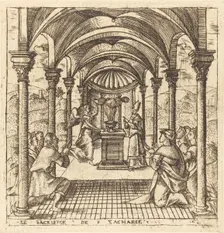 Zacharias and the Angel of the Lord, probably c. 1576/1580. Creator: Leonard Gaultier
