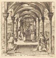 Zacharias and the Angel of the Lord, probably c. 1576/1580. Creator: Leonard Gaultier