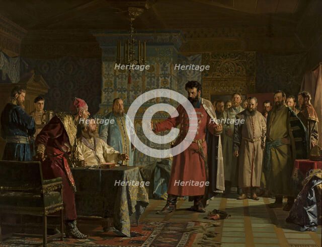 Zakhary Lyapunov's quarrel with the Tsar Vasili Shuisky at Kremlin, 1886.