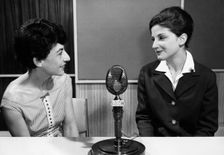 Zamira Fou-Tsong (born Menuhin), being interviewed at the BBC Worldservice