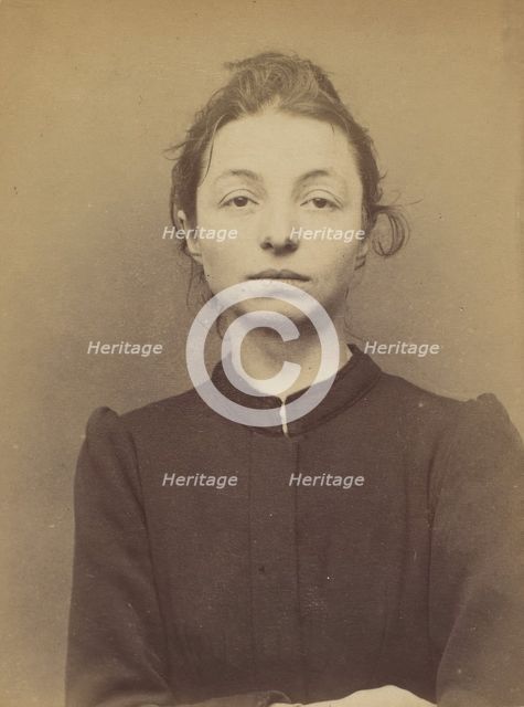 Zanini. Marie (veuve Milanaccio). 28 ans, née à Turin (Italie). Cuisinière. Vol. 18/3/94., 1894. Creator: Alphonse Bertillon.