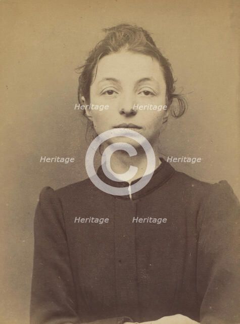 Zanini. Marie (veuve Milanaccio). 28 ans, née à Turin (Italie). Cuisinière. Vol. 18/3/94., 1894. Creator: Alphonse Bertillon.