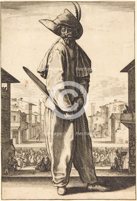 Zanni, 1618/1620. Creator: Jacques Callot.