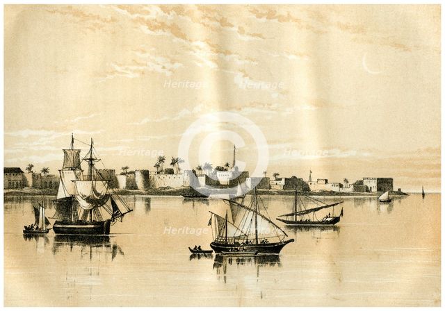 'Zanzibar from the Sea', 1883. Artist: Unknown