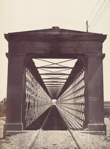 Zaragoza à Pamplona y Barcelona - Puente de Zuera, ca. 1867. Creator: Juan Laurent