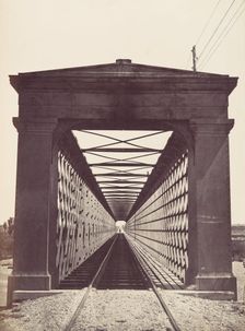 Zaragoza à Pamplona y Barcelona - Puente de Zuera, ca. 1867. Creator: Juan Laurent