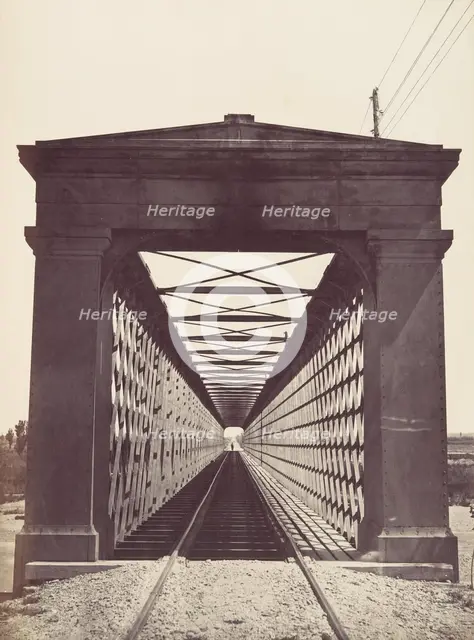 Zaragoza à Pamplona y Barcelona - Puente de Zuera, ca. 1867. Creator: Juan Laurent.