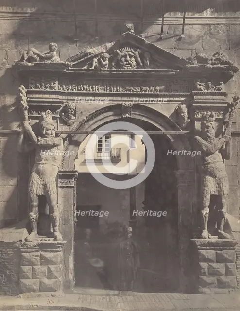 Zaragoza: Porta de los Gigantes, 1860. Creator: Charles Clifford.