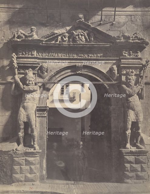 Zaragoza: Porta de los Gigantes, 1860. Creator: Charles Clifford.