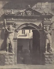 Zaragoza: Porta de los Gigantes, 1860. Creator: Charles Clifford