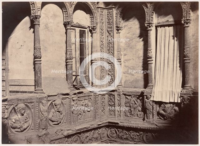 Zaragoza, Patio de la Casa Conocida con el Nombre de los Infantes, 1860. Creator: Charles Clifford.