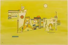 Zartes Gelb (Tender Yellow), 1927. Creator: Kandinsky, Wassily Vasilyevich (1866-1944)