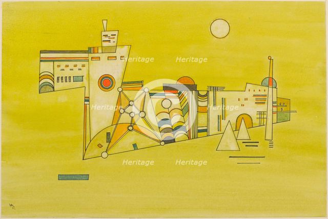 Zartes Gelb (Tender Yellow), 1927. Creator: Kandinsky, Wassily Vasilyevich (1866-1944).