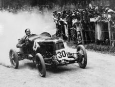 Zborowski driving a 1922 Aston Martin 1.5 litre Strasbourg at Shelsey Walsh, (1922?)