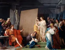 Zeuxis Choosing a Model from the Beautiful Girls of Croton 1789. Artist: Francois-Andre Vincent