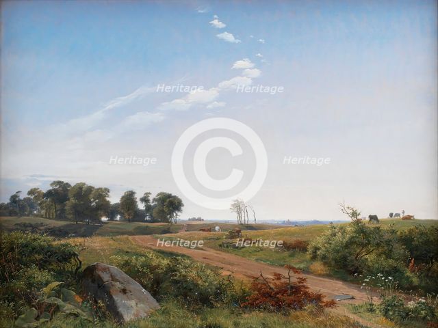 Zealand Landscape. Open Country in North Zealand, 1842. Creator: Johan Thomas Lundbye.