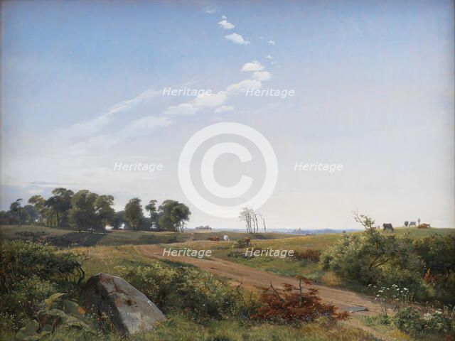 Zealand Landscape. Open Country in North Zealand, 1842. Creator: Johan Thomas Lundbye.