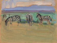 Zebras, 1909. Creator: Akseli Gallen-Kallela