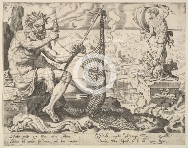 Zebulun, from the series The Twelve Patriarchs, 1550. Creator: Dirck Volkertsen Coornhert.