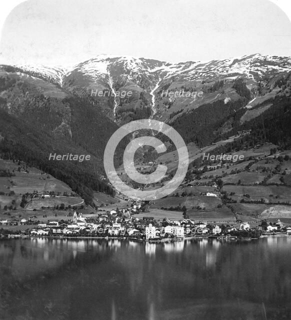 Zell am See and mount Schmittenhöhe, Salzburg, Austria, c1900s.Artist: Wurthle & Sons