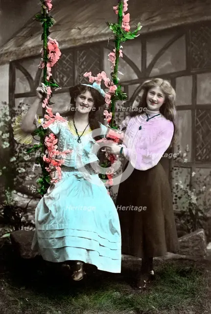 Zena (1887-1975) and Phyllis (1890-1975) Dare, English actresses, 1906.Artist: Foulsham and Banfield