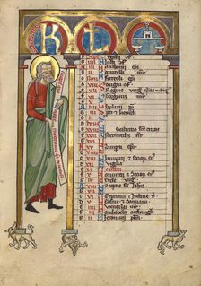 Zephaniah; Psalter, about 1240-1250. Creator: Unknown
