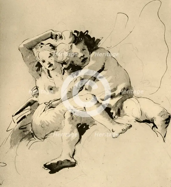 'Zephyr and Flora', 1757, (1928). Artist: Giovanni Battista Tiepolo.
