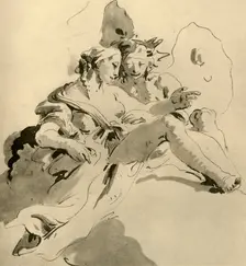 Zephyr and Flora mid 18th century, (1928). Artist: Giovanni Battista Tiepolo