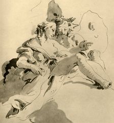 Zephyr and Flora mid 18th century, (1928). Artist: Giovanni Battista Tiepolo