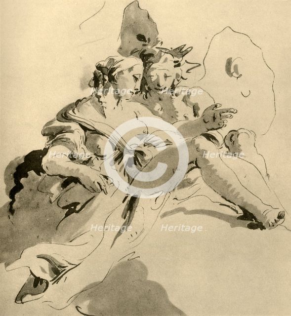'Zephyr and Flora', mid 18th century, (1928). Artist: Giovanni Battista Tiepolo.