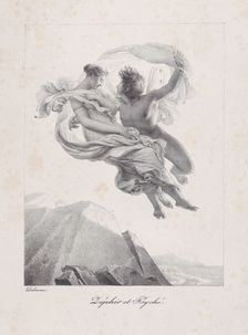 Zephyr and Psyche (Zépir et Psyché), 1820-23. Creator: Pierre Claude François Delorme