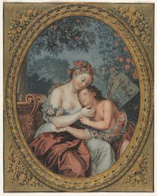 Zephyre and Flore, c. 1776. Creator: Jean François Janinet (French, 1752-1814)