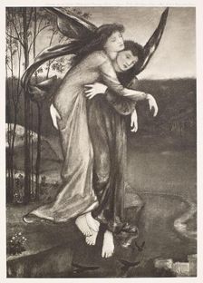 Zephyrus and Psyche, c1864, (1900). Creator: Unknown