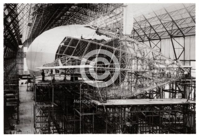 Zeppelin LZ 126 under construction, Friedrichshafen, Germany, 1924 (1933). Artist: Unknown