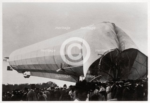 Zeppelin LZ 5 at Goeppingen, Germany, 1909 (1933). Artist: Unknown