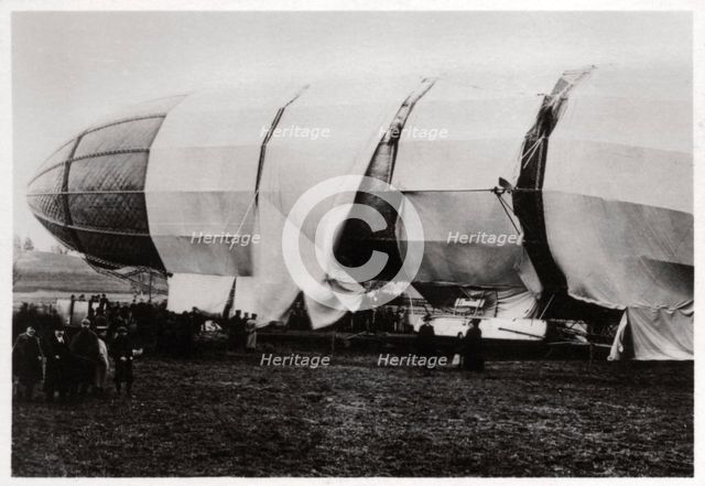 Zeppelin LZ2 after its destruction, 1906 (1933). Artist: Unknown