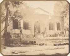 Zerghiandeh. Russian Minister's Country House, Teheran, 1858. Creator: Luigi Pesce
